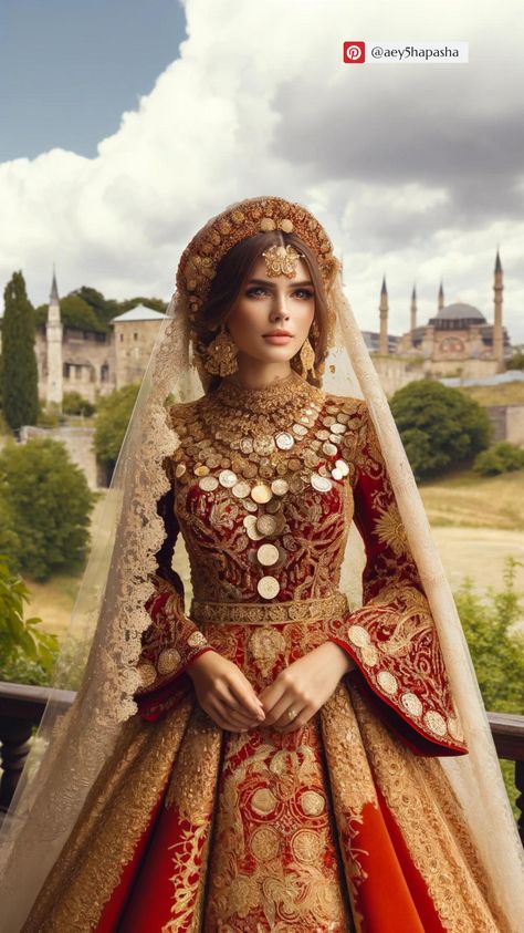 #CaptivatingTurkishBrides #TraditionalWeddingDress #TurkishWeddingFashion #BridalJewels #WeddingPhotography #ElegantBrides #TurkishTraditions #CulturalBeauty #BridalInspo #TurkishBrides #TraditionalWeddingWear #TurkishCulture #WeddingInspiration #EtherealBrides #WeddingLook #BridalFashion #TurkishJewelry #CulturalHeritage #WeddingIdeas #BeautifulBrides #TraditionalElegance #BridalStyle #TurkishHeritage #WeddingGlamour #BridalPortraits #TurkishWeddingDress #WeddingStyle Turkish Wedding Dress Traditional, Turkish Wedding Dress, Turkish Bride, Red And Gold Dress, Wedding Dress Traditional, Turkish Wedding, Turkish Dress, Bridal Jewels, Dress Traditional