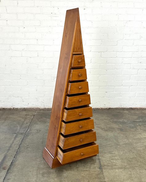 Pyramid Chest of Drawers Price: 1100 Dimensions: W21 D10.5 H59.5W21 D10.5 H59.5 Mid Century Vintage Furniture, Vintage Mid Century Furniture, April 6, Mid Century Vintage, Chest Of Drawers, Pyramid, Vintage Furniture, Drawers, Mid Century