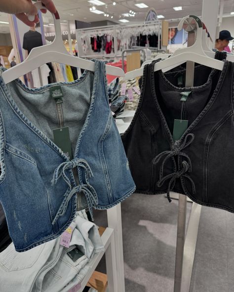 Wild Fable has some cute new denim vests and tank tops at Target! Comment SHOP below to receive a DM with the link to shop this post on my LTK ⬇ https://liketk.it/4NerQ #ltkfindsunder50 #ltkstyletip #targetfashion #affordablefashion Wild Fable Outfits, Denim On Denim Looks, Denim Tank Top, Denim Vests, Vest And Tie, Wild Fable, Target Style, Womens Tie, Denim Vest