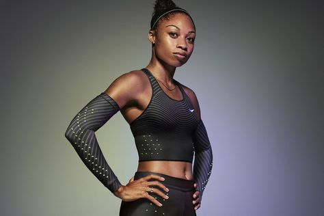 Nike Incorporates Aeroswift Technology Within Track & Field, Football and Basketball Uniforms Fitness Diary, Allyson Felix, Marathon Training Plan, Rio Olympics, Basketball Uniforms, Nike Vapor, Running Socks, Wearable Tech, Football And Basketball