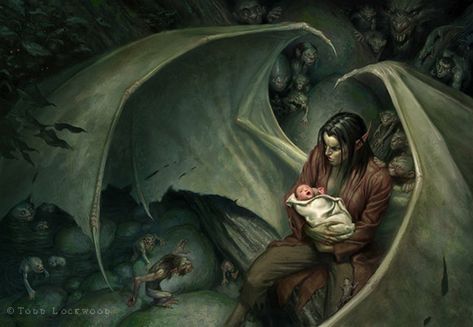 ArtStation - The Awakening, Todd Lockwood Todd Lockwood, Ange Demon, Vampire Art, Seni 3d, High Fantasy, Arte Horror, Fantasy Inspiration, Gothic Art, Fantasy Artwork