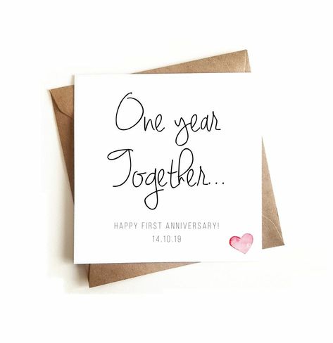 1st Anniversary Cards, Anniversary Quotes Funny, Cards Anniversary, Happy Anniversary Quotes, Diy Anniversary Gift, One Year Anniversary Gifts, Diy Anniversary, 1st Wedding Anniversary