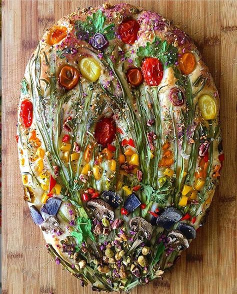 Garden Focaccia, Focaccia Art, Revolution Design, Bread Scoring, Making Bread, Bread Art, Focaccia Bread, Nyt Cooking, Rye Bread