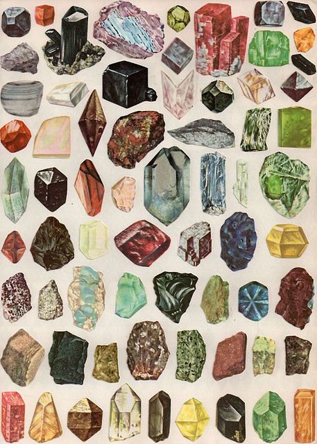 Mineral poster Botanisk Illustration, John Bauer, Seni Vintage, Geology Rocks, Iphone Design, Scientific Illustration, Rocks And Gems, Gems And Minerals, Art Plastique