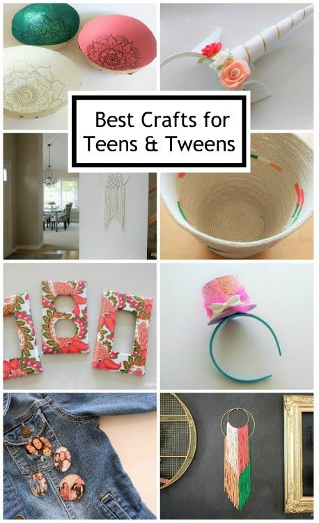 Best Crafts for Teens and Tweens Fun Crafts For Teens, Kerajinan Diy, Wedding Arbor, Arts And Crafts For Teens, Diy Crafts For Teens, Crafts For Teens To Make, Diy Crafts For Adults, Best Crafts, Sewing Diy