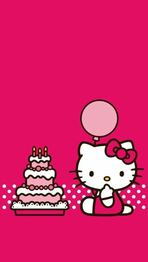 Hello Kitty Birthday Card, Happy Birthday Hello Kitty, Birthday Hello Kitty, Hello Kitty Invitations, Random Wallpaper, Favorite Tv Characters, Birthday 5, Hello Kitty Birthday Party, Hello Kitty Themes