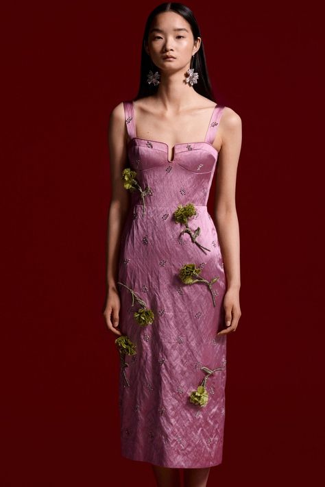 Erdem Resort 2025 Fashion Show | Vogue The Duchess Of Devonshire, Resort 2025, Satin Bustier, Goddess Dress, Bubble Skirt, Draped Dress, Fashion Show Collection, Fashion Shows, Long Sleeve Maxi Dress