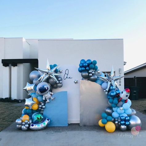 Houston We Have A One Year Old Decor, Houston We Have A One Year Old Party, Space Theme One Year Old Birthday, Houston We Have A Boy Baby Shower Decor, Houston We Have A One Year Old, Baby Shower Balloon Arch, Space Party Decorations, Boy Baby Shower Decor, Boys First Birthday Party Ideas