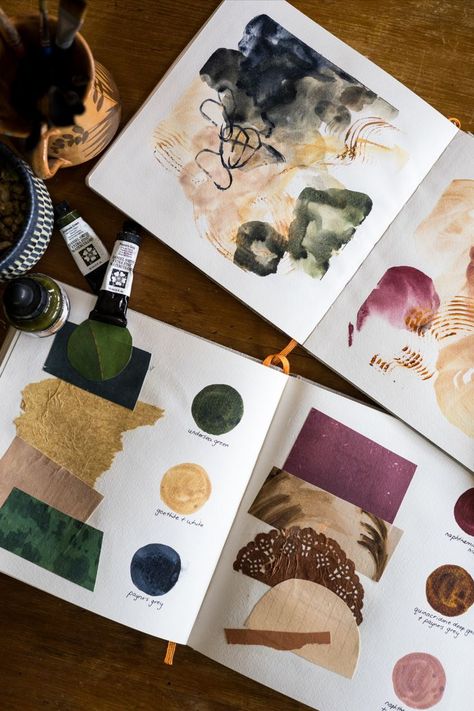 Color Palette From Image, Laura Horn, Textiles Sketchbook, Realism Artists, Multimedia Arts, Earthy Colours, Palette Art, Sketchbook Art Journal, Watercolor Sketchbook