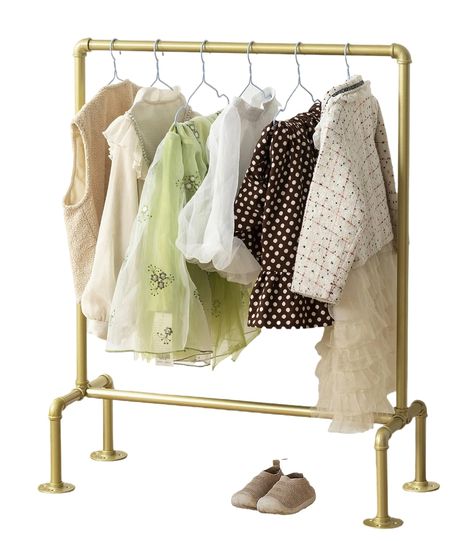 PRICES MAY VARY. 1.STURDY CONSTRUCTION AND STYLISH CHILD DRESS-UP RACKS: This kids wardrobe armoire crafted from sturdy metal pipes frame, built to last long years of fun, the 18K gold color princess -themed design adds a touch of elegance to your child’s room. 2. KIDS FUCTIONAL GARMENT RACK: This open child garment rack is a great addition to every little child's bedroom or playroom. Great for pretend dress up and costume change or just everyday preparation to get the day started. 3. GREAT GIFT Dress Rack, Kids Clothing Rack, Industrial Clothing, Clothing Racks, Metal Clothes Rack, Clothes Rod, Clothes Hanging, Kids Dress Up, Wardrobe Armoire