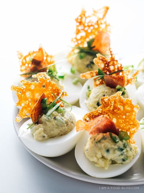 Jalapeno Popper Deviled Eggs · i am a food blog i am a food blog Jalapeno Popper Deviled Eggs, Best Deviled Eggs, Cooking Pumpkin, Jalapeno Popper, Deviled Eggs Recipe, Munnar, God Mat, Small Plate, Deilig Mat