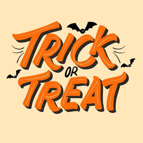 Free vector trick or treat lettering | Free Vector #Freepik #freevector #trick-treat #halloween-text #halloween-party #halloween Halloween Typography Design, Free Cricut Images, Alphabet Capital Letters, Halloween Typography, Halloween Text, Vintage Alphabet, Typography Designs, Minimalist Font, Comic Font