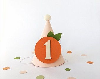 Orange Baby Shower Decorations, Cutie Party, Citrus Party, Fruit Birthday Party, Cake Smash Pictures, Red Birthday Party, 1st Birthday Hats, Orange Birthday, First Birthday Hats