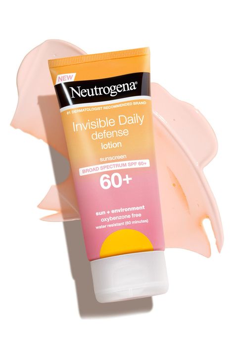 NEUTROGENA Invisible Daily Defense Sunscreen Lotion SPF 60+ available at #nordstromrack Neutrogena Sunscreen, Lotion With Spf, Sun Screen, Skin Clear, Best Sunscreens, Foaming Face Wash, Skin Aging, Sunscreen Lotion, Dermatologist Recommended