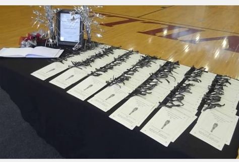 NJHS program and book signing table Njhs Induction Ceremony Ideas, Nhs Induction Ceremony, Book Signing Table, Honors Society Induction, Honors Society, National Junior Honor Society, Beta Club, National Honor Society, Induction Ceremony