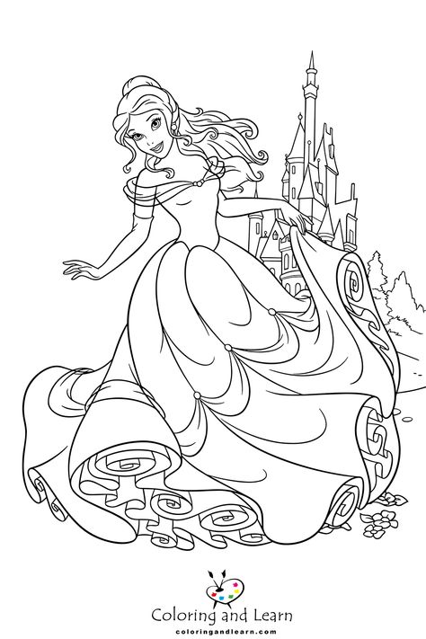 Best printable Belle Coloring Pages  - Belle coloring pages provide children with the opportunity to have fun while using their imagination with Disney's beloved character Belle. These page... - drawing Belle Coloring Pages, Ninja Turtle Coloring Pages, Elsa Coloring, Elsa Coloring Pages, Monster Truck Coloring Pages, Stitch Coloring Pages, Turtle Coloring Pages, Mickey Mouse Coloring Pages, Spiderman Coloring