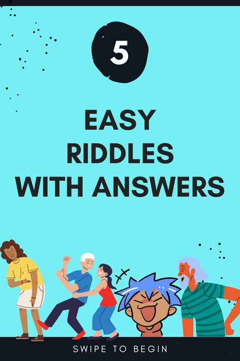 Join the Fun!
5 easy and fun riddles to tease your mind.
Swipe to begin

# Easy Riddles to solve
# Fun riddles with answers Math Riddles With Answers, Easy Riddles, Fun Riddles, Easy Riddles With Answers, Fun Riddles With Answers, Funny Riddles With Answers, Fun Personality Quizzes, Hard Riddles, Tricky Riddles