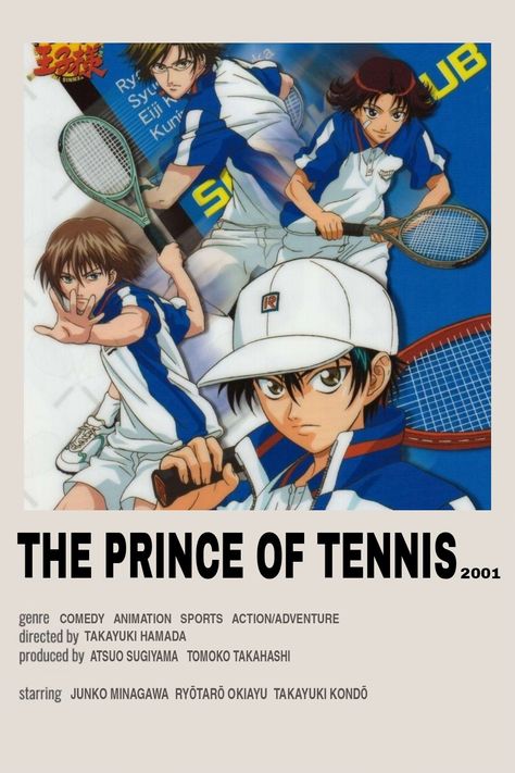 Anime/ Minimalist Poster/ The Prince of Tennis Prince Of Tennis Fanart, Sports Anime Recommendations, Anime Checklist, Anime Recommend, Anime Logos, New Prince Of Tennis, College Prints, Anime Watchlist, Anime Title