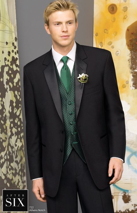 Entrie suit for groom. Just the vest and tie for groomsmen. Football Wedding, Neon Prom Dresses, Groomsmen Grey, Green Weddings, Emerald Green Dress, Man In A Suit, Below The Knee Dresses, Emerald Green Weddings, Dark Green Dress