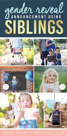 Foto Gender Reveal, Sibling Gender Reveal, Baby Gender Announcements, Gender Reveal Pictures, Simple Gender Reveal, Creative Gender Reveals, Reveal Party Games, Gender Reveal Unique, Gender Reveal Announcement