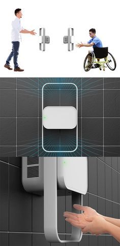 Universal Product Design, Equitable Use Universal Design, Hand Dryer Design, Barrier Free Design, Accessibility Design, Public Bathroom, Hand Dryer, Public Bathrooms, Bathroom Decorating Ideas