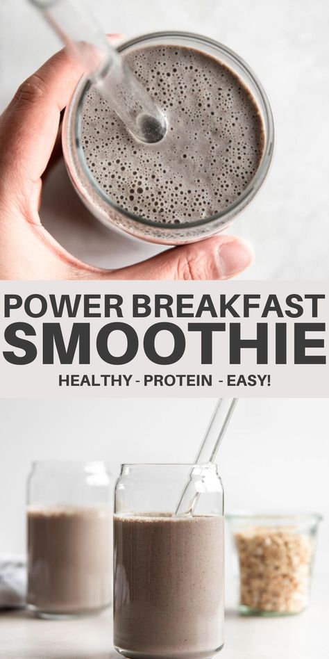 Kick off your day with a power smoothie. Made with spinach, blueberries, and rolled oats, this breakfast smoothie recipe will keep you full and satisfied until lunchtime. Vegan, healthy, and made with a few pantry ingredients. | realandvibrant.com #realandvibrant #smoothie #breakfastsmoothie Cheap Healthy Lunch, Protein Breakfast Smoothie, Breakfast Shakes, Power Breakfast, Perfect Healthy Breakfast, Power Smoothie, Oat Smoothie, Pantry Ingredients, Protein Smoothie Recipes