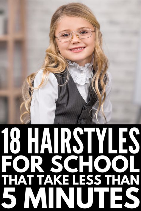 Rise and Shine! 18 Easy 5-Minute School Hairstyles for Kids - Meraki Lane School Picture Hairstyles, School Hairstyles For Kids, Picture Day Hair, 5 Minute Hairstyles, Cute Hairstyles For School, Girls Hairstyles Easy, Easy Hairstyles For School, Going Out Hairstyles, Shorthair Hairstyles