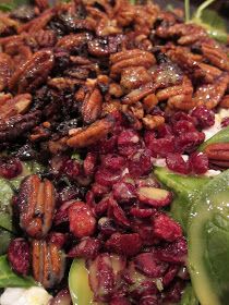 Spinach Salad with Pecans, Goat Cheese and Cranberries Spinach Salad With Cranberries, Salad With Pecans, Cranberry Spinach Salad, Salad With Cranberries, Poppyseed Dressing, Spinach Salad Recipes, Goat Cheese Recipes, Pecan Salad, Cranberry Salad