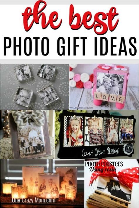 HOMEMADE PHOTO GIFT IDEAS Photo Keepsake Ideas Diy, School Photo Gift Ideas, Homemade Photo Gifts Diy Ideas, Gifts Made From Photos, Diy Christmas Gifts With Pictures, Diy Christmas Photo Gifts, School Picture Gift Ideas, Photo Gifts For Parents, Photo Gifts For Mom