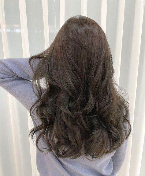 Black Hair Perm, Asian Hair Perm, Curly Asian Hair, Korean Wavy Hair, Summer Hair Inspiration, Long Hair Perm, Digital Perm, Brown Wavy Hair, Light Curls