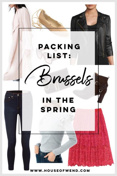 PACKING LIST: BRUSSELS IN THE SPRING Belgium Fashion Outfits, Belgium Outfits Spring, Brussels Fashion Outfits, Brussels Belgium Outfit Summer, Brussels Outfit Spring, Brussels Belgium Outfit, Brussels Fashion, Packing List Spring, Red Lace Skirt