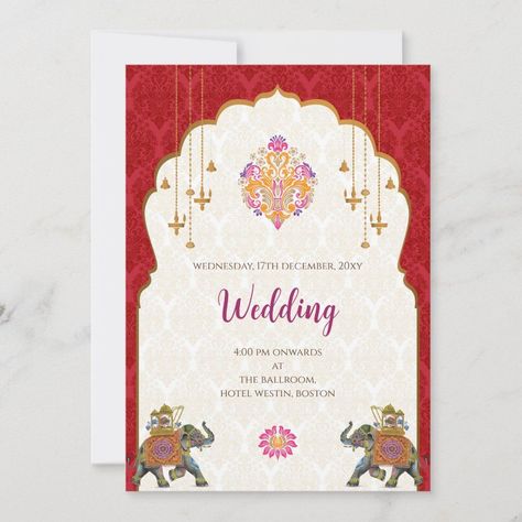 Digital Hindu wedding invitation Indian wedding Gujarati Kankotri, Traditional Mehendi, Wedding Invitation Indian, Indian Wedding Invite, Gujrati Wedding, Indian Invitations, Indian Wedding Invitation, Hindu Wedding Invitations, Hindu Wedding Cards