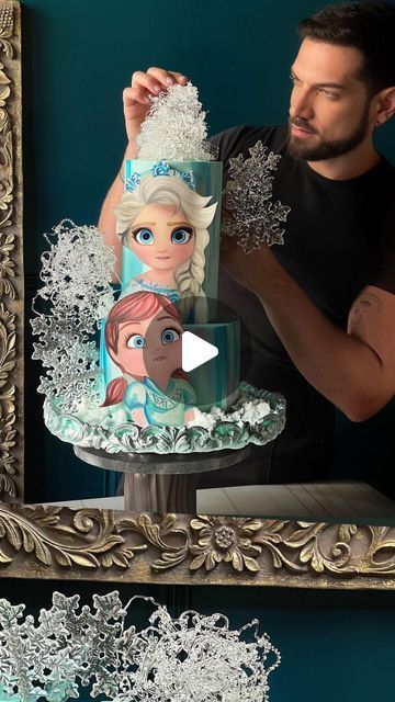 Elsa And Anna Cake, Anna Frozen Cake, Elsa Cake Frozen, Anna Cake, Disney Frozen Cake, Elsa Cake, Elsa Cakes, Frozen Cake, Anna Frozen