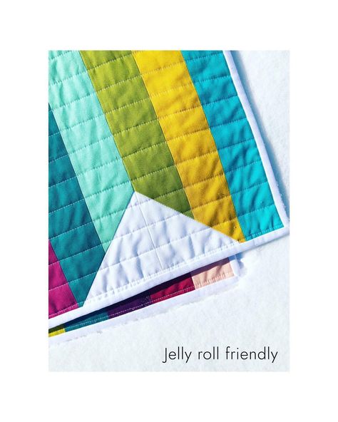 Nicole Daksiewicz on Instagram: “It’s National Sew a Jelly Roll Day! 🎉 I’m sharing a few of my favorite patterns that are jelly roll friendly - including this Peak quilt!…” Coloring Template, Solid Quilt, Rainbow Quilt, Baby Boy Quilts, Cotton Anniversary, Crochet Quilt, Contemporary Quilts, Boy Quilts, Jelly Roll