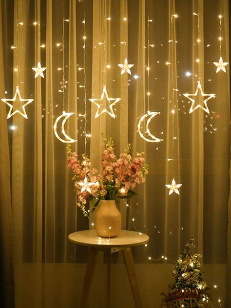 Ramadan Kareem Decoration, Led Fairy String Lights, Ramadan Decoration, Curtain String Lights, Ramadan Crafts, Eid Decoration, Lampe Decoration, Light Garland, Ramadan Decorations