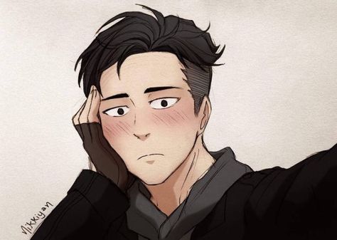 Yuri on ice- Otabek Altin Anime Undercut Hairstyle, Anime Undercut, Sara Crispino, Ice Pokemon, Undercut Hair, Undercut Hairstyle, Yuri Plisetsky, Anime Drawing, Guy Drawing