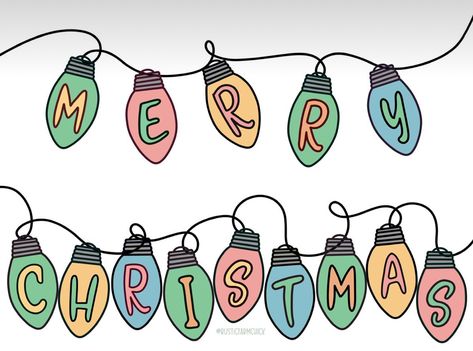 Drawing Of Christmas Lights, Christmas Bulb Drawing, Christmas Light Bulb Drawing, Christmas Light Doodle, Christmas Lights Doodle, Slime Packaging, Christmas Lights Illustration, Gizmo Tattoo, Apron Drawing