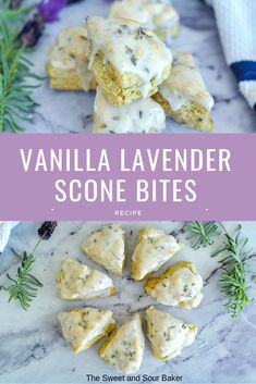 Lavender Sourdough, Lemon Lavender Scones, Sourdough Scones, Lavender Scones, Vanilla Lavender, Lavender Recipes, Lemon Scones, Culinary Lavender, Lemon Glaze