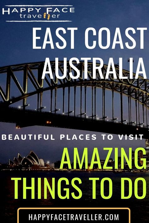 19 Amazing things to do in Eastern Australia - beautiful places east coast australia Eastern Australia Travel, East Coast Australia, Travel Australia, Activities To Do, Beautiful Places To Visit, Happy Face, Australia Travel, Amazing Destinations, East Coast