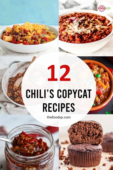 12 Chili’s Copycat Recipes Chilis Restaurant Recipes, Jojo Recipe, Chilis Copycat Recipes, Restaurant Recipes Famous, Famous Recipes, Best Chili, Native American Food, Grilling Menu, Chilli Recipes