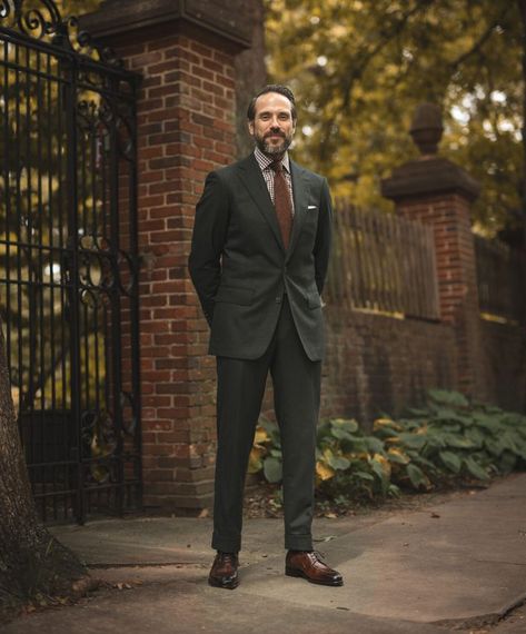 How To Style A Flannel, Forest Green Suit, 1920s Men's Fashion, Styling A Flannel, Green Suit Men, He Spoke Style, 1920s Mens Fashion, 1920s Men, Blue Suit Men