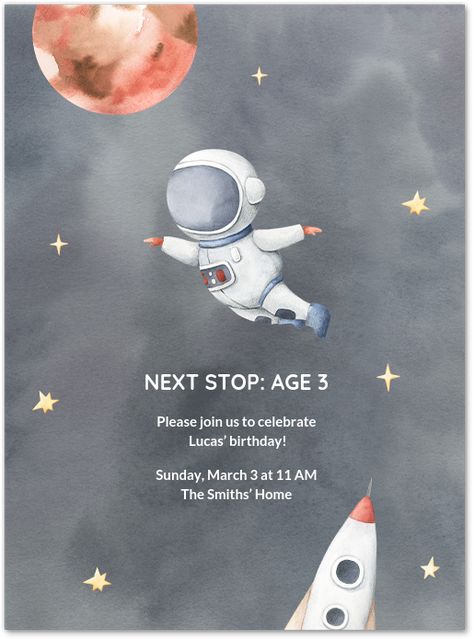 Space Themed Birthday Party, Space Themed Birthday, Space Invitation, Kids Birthday Party Ideas, Space Birthday Invitation, Astronaut Birthday, A Piece Of Cake, Space Birthday, Piece Of Cake