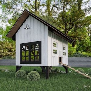 Scandinavian Chicken Coop, Inside Of Chicken Coop, Chicken Habitat, Chicken Playground, Moveable Chicken Coop, Chicken Coops And Runs, Chicken Coop Build, Chicken Coop Building, Chicken Coop Building Plans