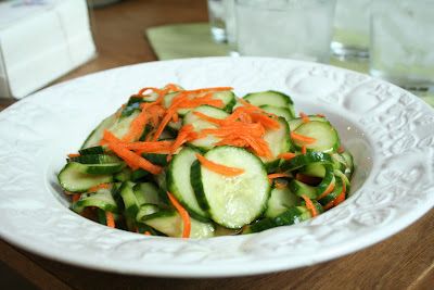 Asian Cucumber Salad (Namasu) ♥ Cook with Susan Cucumber Namasu Recipe, Namasu Recipe, Cucumber Carrot Salad, Cucumber Salad Vinegar, Anne Burrell, Japanese Cucumber, Pickled Cucumber, Asian Cucumber Salad, Cucumber Salad Recipe