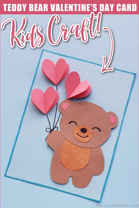 Very Easy Birthday Cards, Valentine Art And Crafts For Kids, Cute Construction Paper Crafts, Paper Simple Crafts, Construction Paper Valentines Cards, Birthday Card For Preschoolers, Paper Craft Simple, Cute Simple Paper Crafts, Friends Paper Craft