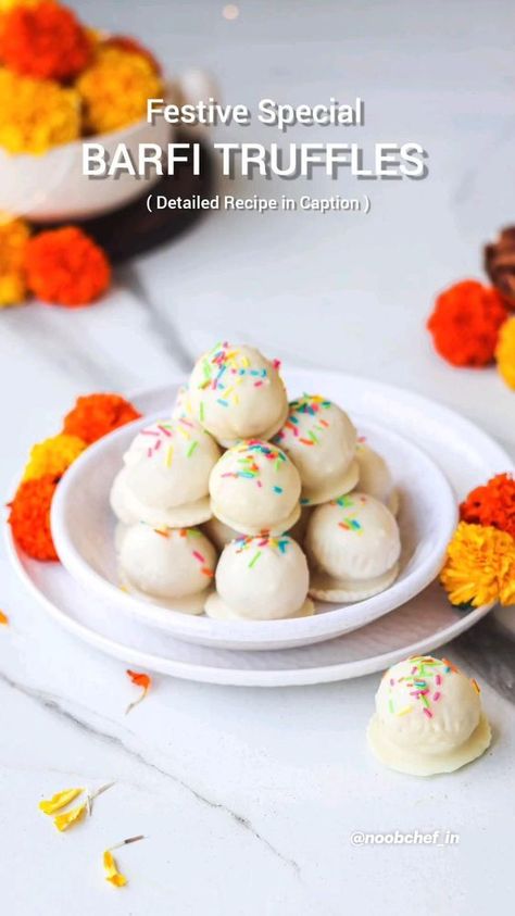 Melted White Chocolate, Vegetarian Meals For Kids, Vegetarian Desserts, Powder Sugar, Happy Janmashtami, Indian Cooking Recipes, Sweet Dishes Recipes, Indian Dessert Recipes, Healthy Homemade Recipes