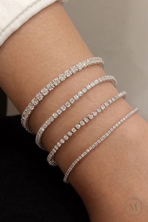 Natural Diamond Tennis Bracelets in 5.56 ct, 2.73 ct, 1.90 ct, 0.84 ct Couple Ring Design, Dope Jewelry, Tennis Bracelet Diamond, Couple Rings, Diamond Bracelets, High Jewelry, Tennis Bracelet, Instagram Shop, Minimalist Jewelry