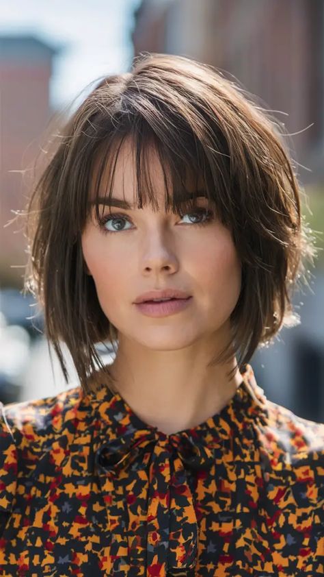 Discover 53 stunning shaggy bob haircuts for women, featuring medium, short, and long styles with choppy layers, curtain bangs, and textured waves. Perfect for fine, thick, curly, or straight hair, these trendy hairstyles are ideal for any face shape. Find the best tips and products for maintaining your new look. Choppy Layered Bob Straight Hair, Short Shaggy Bob Straight Hair, Shaggy Bob For Straight Hair, Shaggy Bob With Bangs Fine Hair, Shaggy Lob For Fine Hair Straight, Choppy Bob With Curtain Bangs, Shaggy Straight Hair, Bob Haircuts For Women Medium, Haircuts For Women Medium