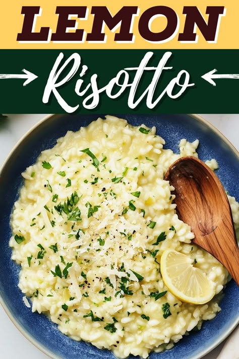 Creamy lemon risotto with freshly grated parmesan cheese is an easy dish I know you’ll love. It takes some time, but it’s more than worth it. Risotto Recipes Parmesan, Risotto Side Dish, Lemon Risotto Recipes, Lemon Risotto, Easy Risotto, Risotto Recipes Easy, Creamy Risotto, How To Make Risotto, Risotto Recipe