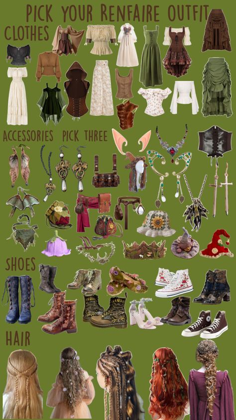 Goblin Ren Faire, Ren Faire Trinket Trading Ideas, Casual Ren Faire Outfit, Gothic Fits, Fairy Aesthetic Outfit, Goblincore Aesthetic Outfits, Alex Core, Hippie Core, Renn Faire